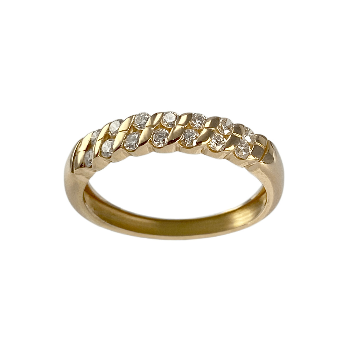 Bague d'occasion or 750 jaune diamants