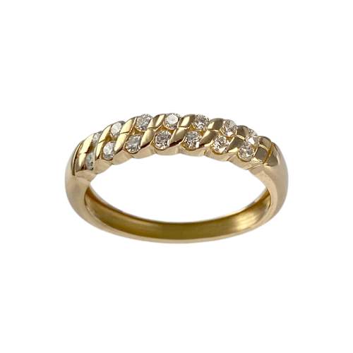 Bague d'occasion or 750 jaune diamants