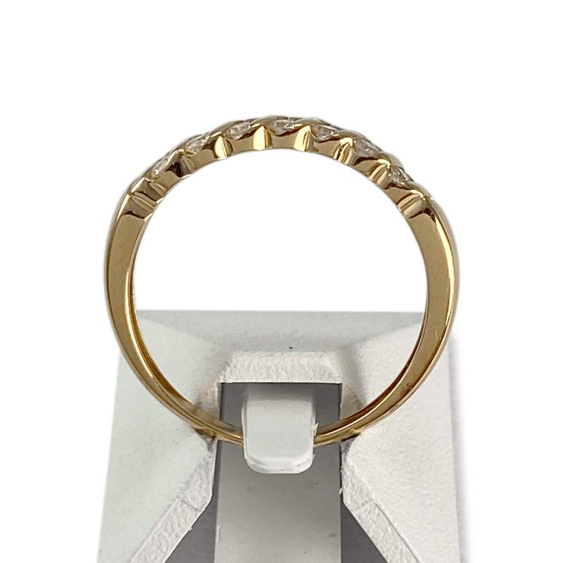 Bague d'occasion or 750 jaune diamants - vue 3