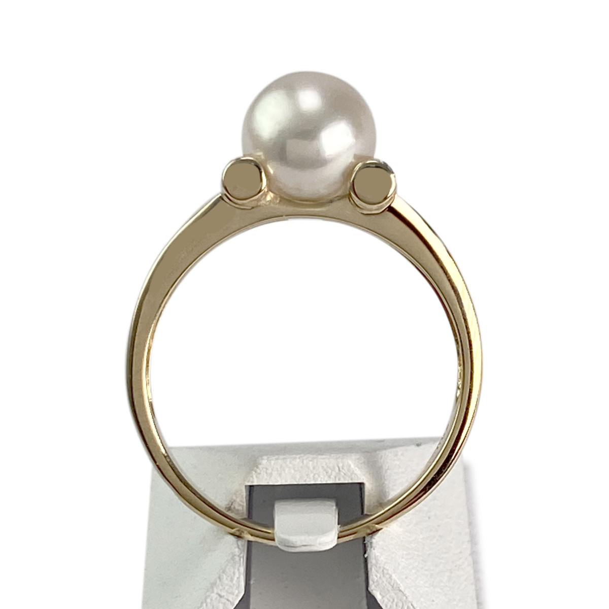 Bague d'occasion  or 750 2 tons diamant perle de culture - vue 3