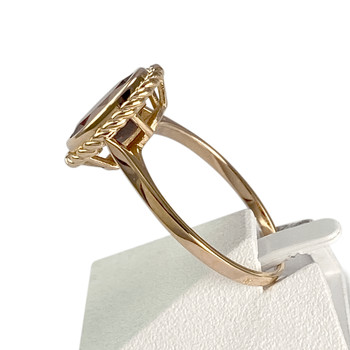 Bague d'occasion or 750 jaune grenat