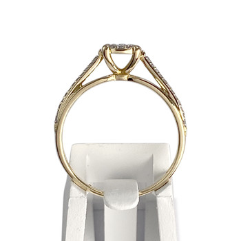 Tweedehands ring 2 goud 750 diamanten