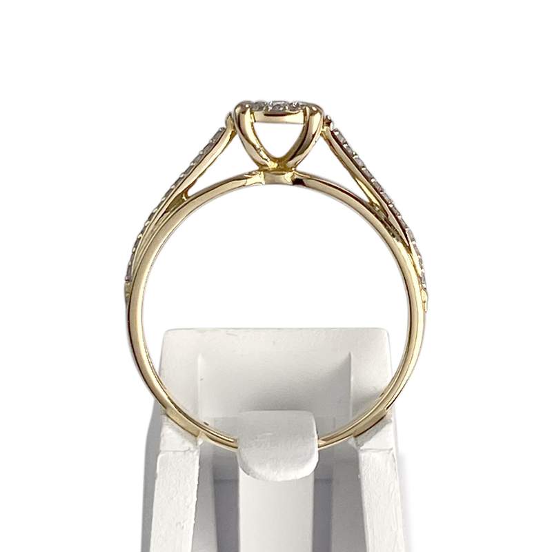 Bague d'occasion 2 ors 750 diamants - vue 3