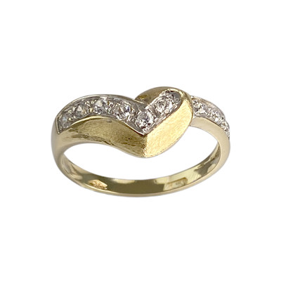 Bague d'occasion 2 ors 750 zirconias - vue 1