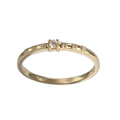 Tweedehands MAUBOUSSIN ring in 750 geel goud met diamanten