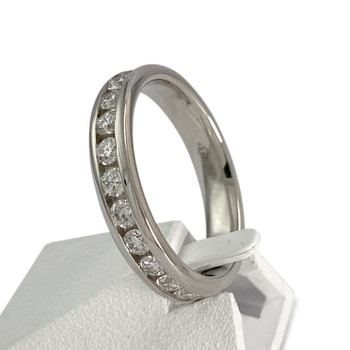 Bague d'occasion VAN BRILL or 750 blanc diamants