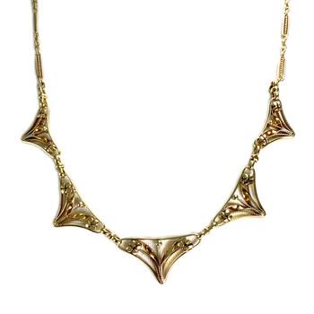 Collier d'occasion or 750 jaune maille fantaisie