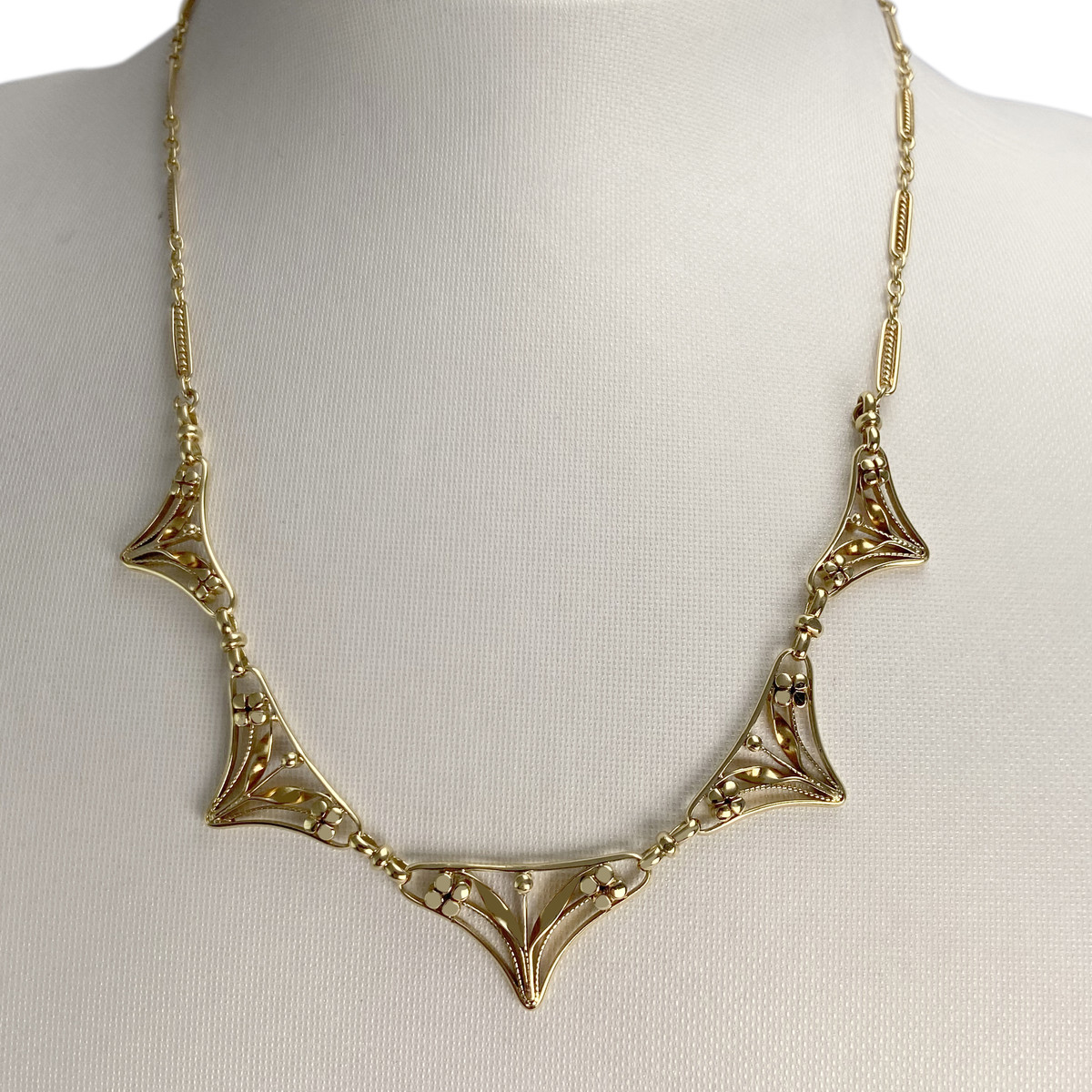 Collier d'occasion or 750 jaune maille fantaisie - vue 2