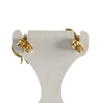 Boucles d'oreilles d'occasion or 750 jaune rubis zirconias - vue 3