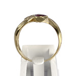 Bague d'occasion or 750 jaune topaze sky blue amethyste - vue 3