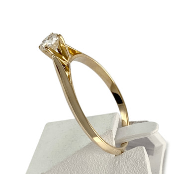 Solitaire second hand gold 750 yellow diamond