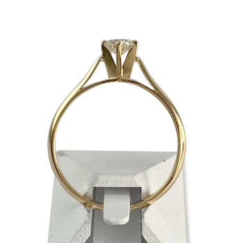 Solitaire second hand gold 750 yellow diamond