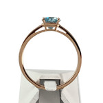 Bague d'occasion or 750 jaune aigue marine diamant - vue 3