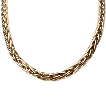 Second-hand 750 yellow gold palm tree necklace