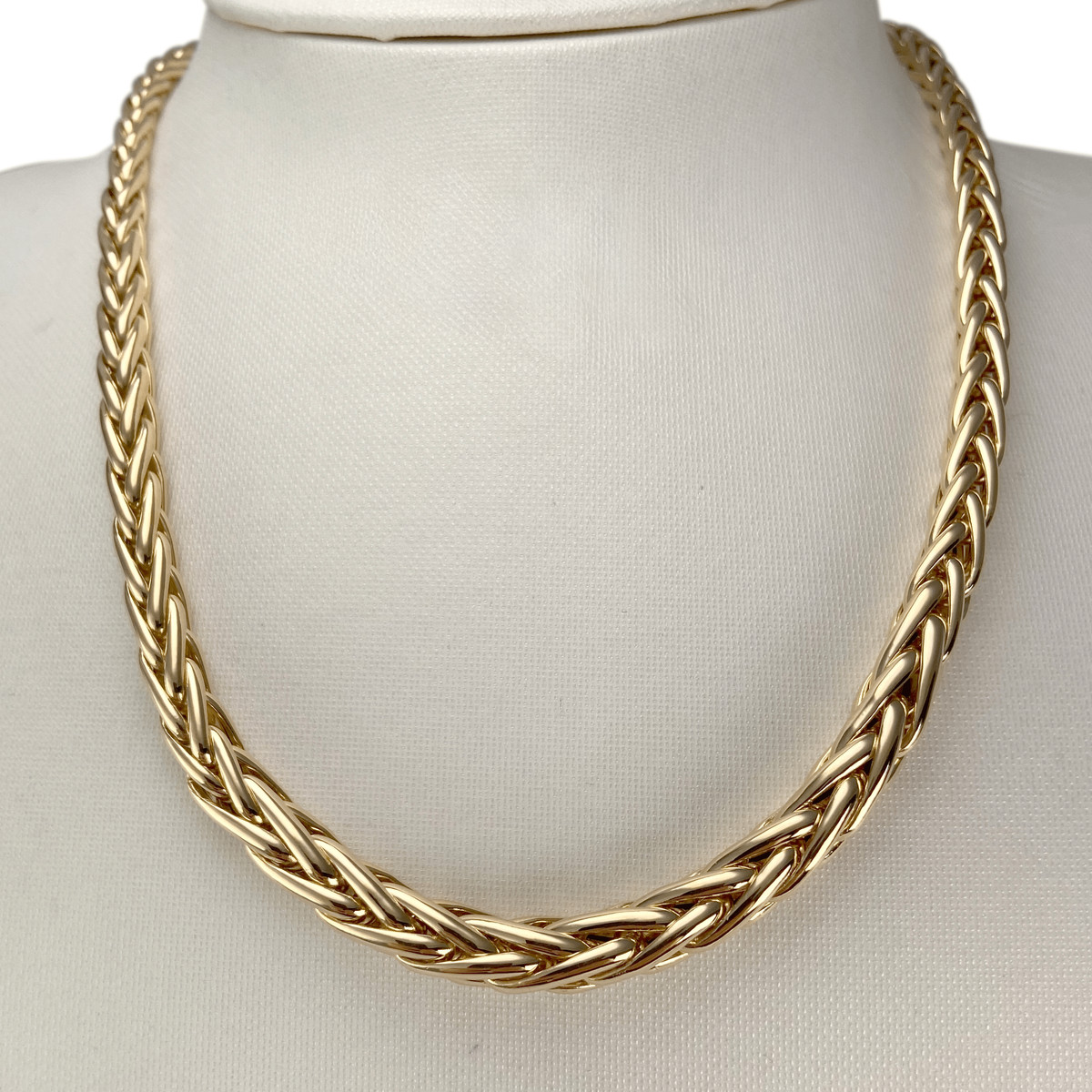 Collier d'occasion or 750 jaune maille palmier - vue 2