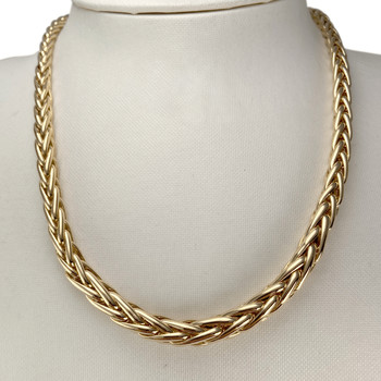 Second-hand 750 yellow gold palm tree necklace