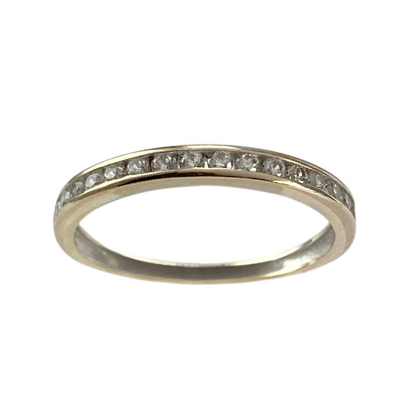 Bague d'occasion or 375 jaune zirconias - vue 1
