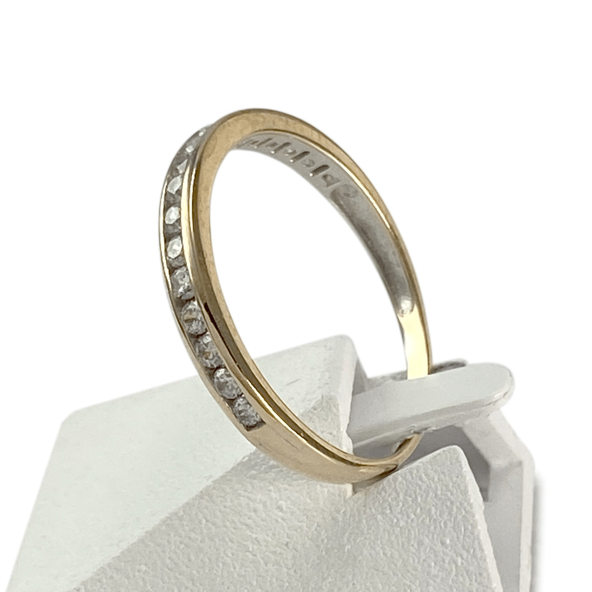 Bague d'occasion or 375 jaune zirconias - vue 2