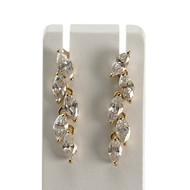 Boucles d'oreilles d'occasion or 750 jaunezirconias