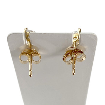 Pre-owned 750 yellow gold earrings with zirconias