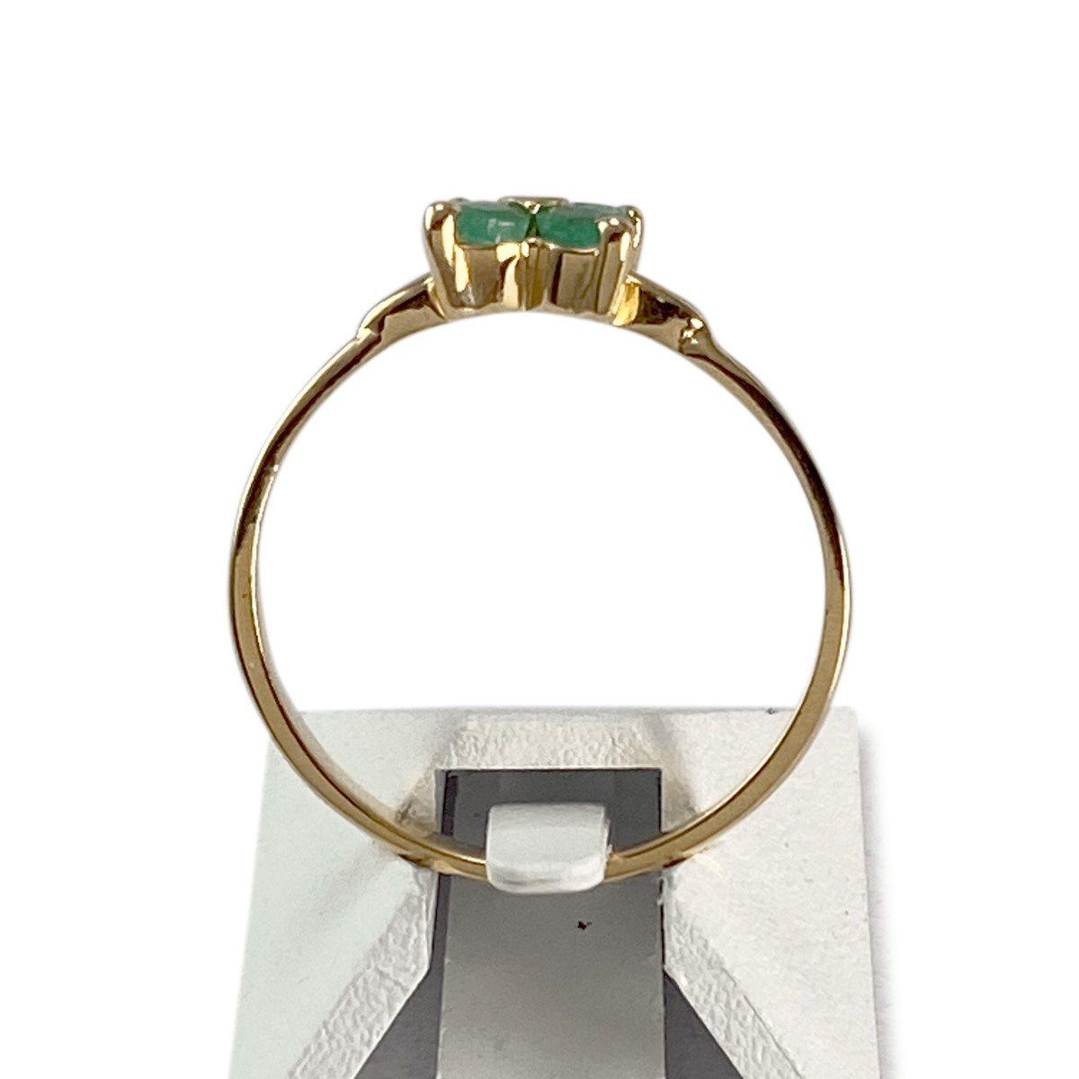 Bague d'occasion or 750 jaune émeraudes - vue 3