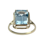 Bague d'occasion or 375 jaune topaze swiss blue - vue 1