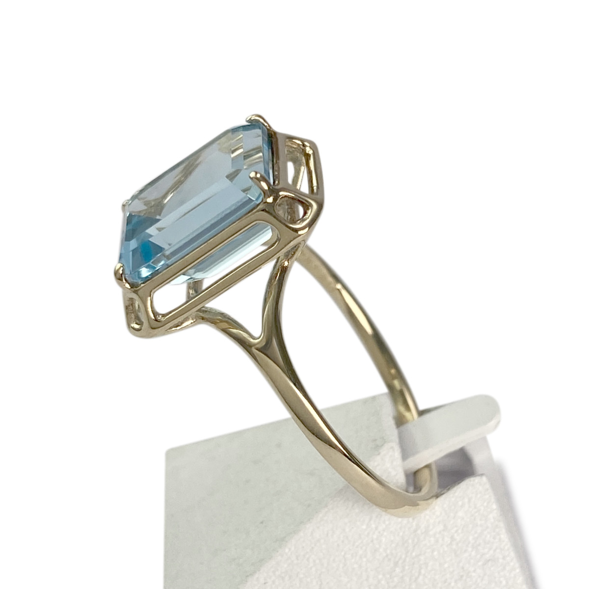 Bague d'occasion or 375 jaune topaze swiss blue - vue 2