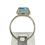 Bague d'occasion or 375 jaune topaze swiss blue - vue 3
