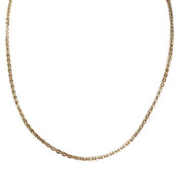 Tweedehands ketting van 750 geelgoud met forcat-schakels, 47 cm