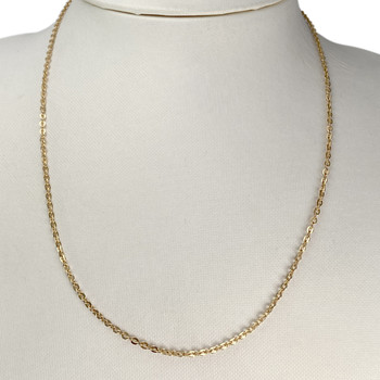 Tweedehands ketting van 750 geelgoud met forcat-schakels, 47 cm