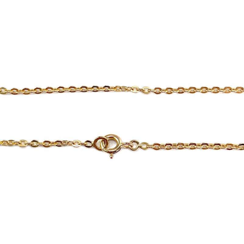 Chaîne d'occasion or 750 jaune maille forcat 47 cm - vue 3