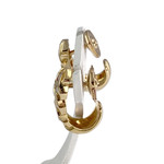 Boucles d'oreilles d'occasion or 750 jaune diamants - vue 2