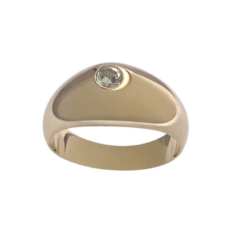 Bague d'occasion or 750 jaune diamant - vue 1