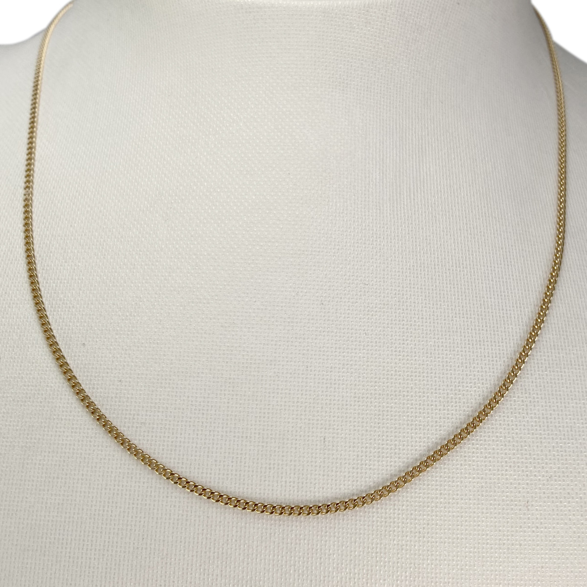Tweedehands ketting van 750 geelgoud met forcat-schakels, 41 cm - afbeelding 2