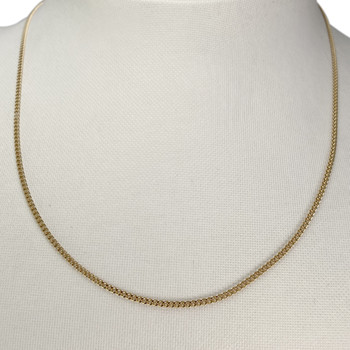 Tweedehands ketting van 750 geelgoud met forcat-schakels, 41 cm