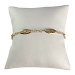 Bracelet d'occasion or 750 jaune filigrannes maille fantaisie - vue 1