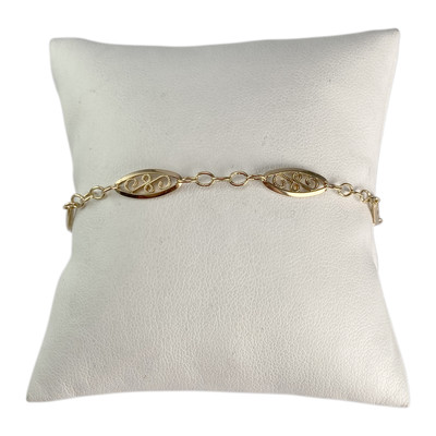 Bracelet d'occasion or 750 jaune filigrannes maille fantaisie