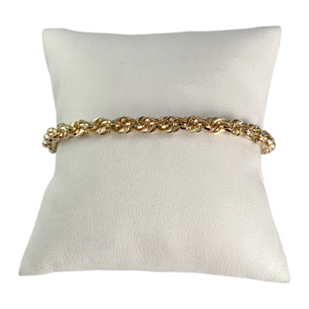Bracelet d'occasion or 750 jaune maille torsadee