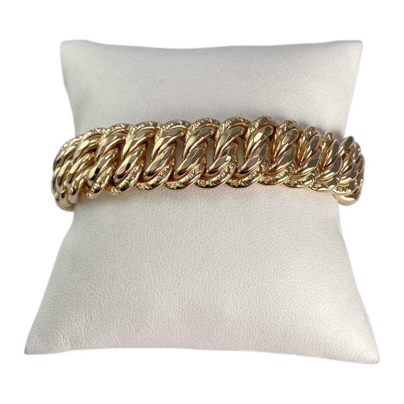 Pre-owned 750 gold bracelet with American link chain - view 1