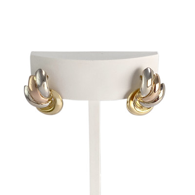 Boucles d'oreilles d'occasion 3 ors 750 fermoir clip - vue 1