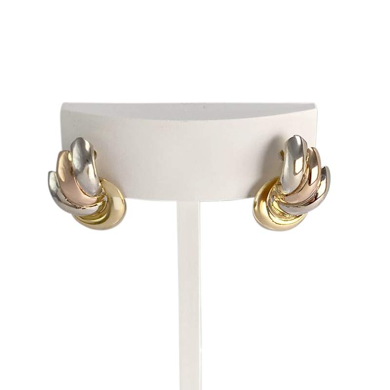 Boucles d'oreilles d'occasion 3 ors 750 fermoir clip - vue 1