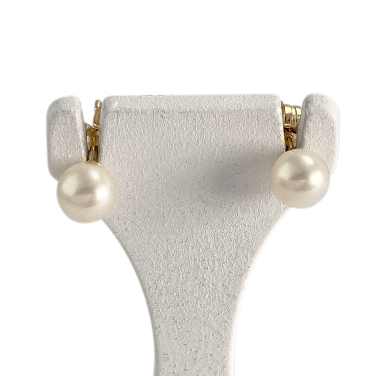 Boucles d'oreilles d'occasion or 750 jaune perles de culture