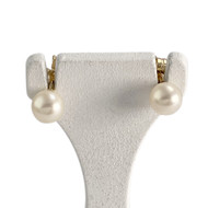 Boucles d'oreilles d'occasion or 750 jaune perles de culture