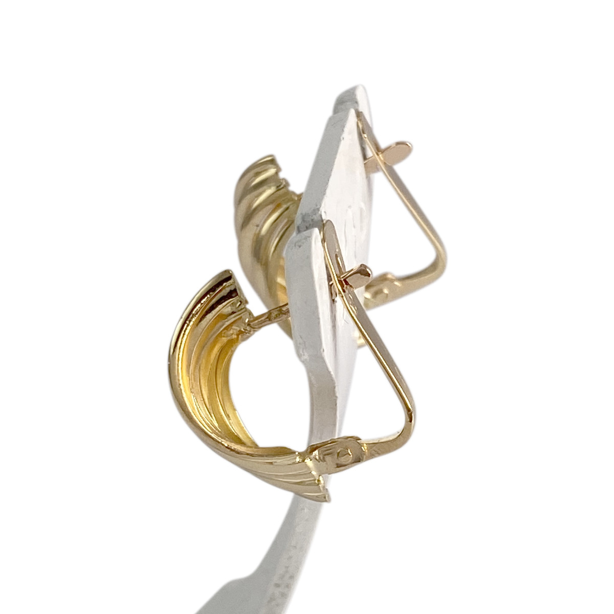 Boucles d'oreilles d'occasion or 750 jaune - vue 2