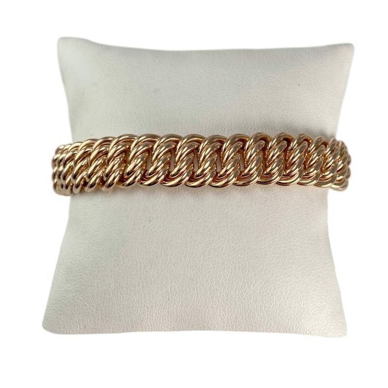 Bracelet d'occasion or 750 jaune maille américaine - vue 1