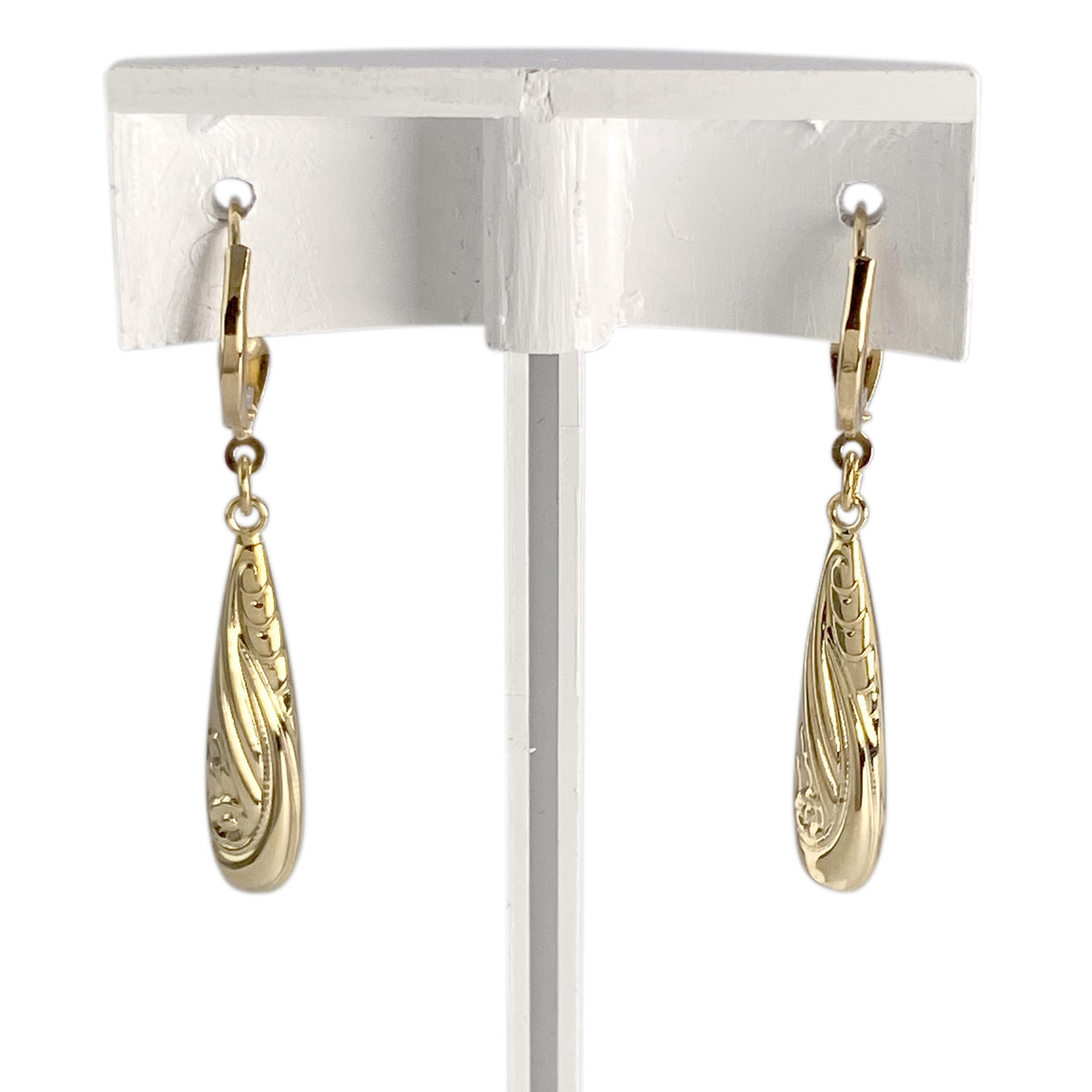 Boucles d'oreilles d'occasion or 750 jaune - vue 3