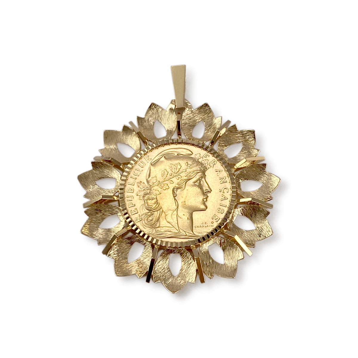 Médaille d'occasion or 750 jaune République Française - vue 2