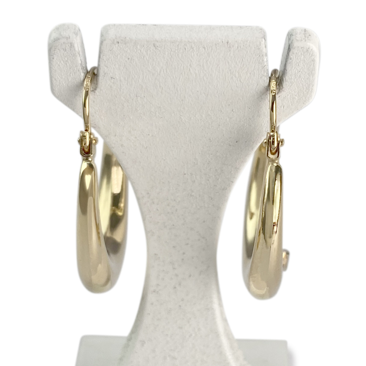 Créoles d'occasion  or 750 2tons diamants