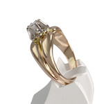 Bague d'occasion 2 ors 750 diamant - vue 2