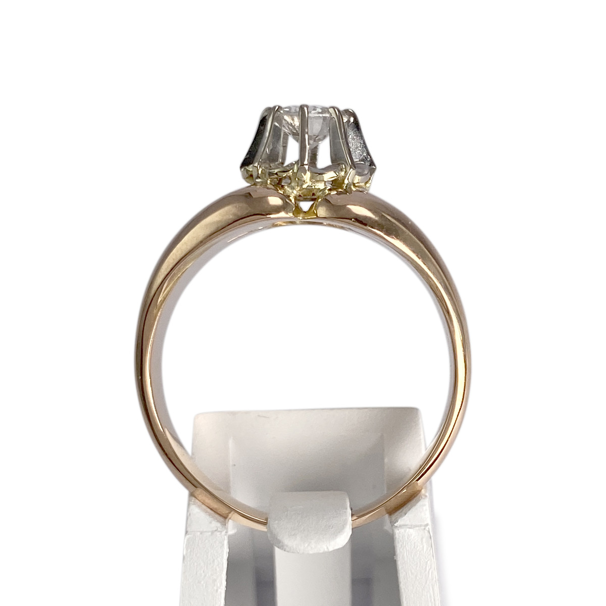 Bague d'occasion 2 ors 750 diamant - vue 3